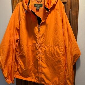 Eddie Bauer Bright Orange Rain Jacket
